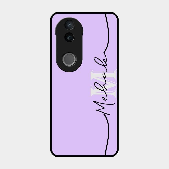 Personalized Initials Lavender Glossy Metal Case Cover For Iqoo Z10R