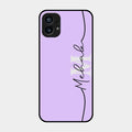 Personalized Initials Lavender Glossy Metal Case Cover For Nothing Phone 1
