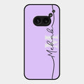 Personalized Initials Lavender Glossy Metal Case Cover For Nothing Phone 2A 5G
