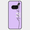 Personalized Initials Lavender Glossy Metal Case Cover For Nothing Phone 2A Plus