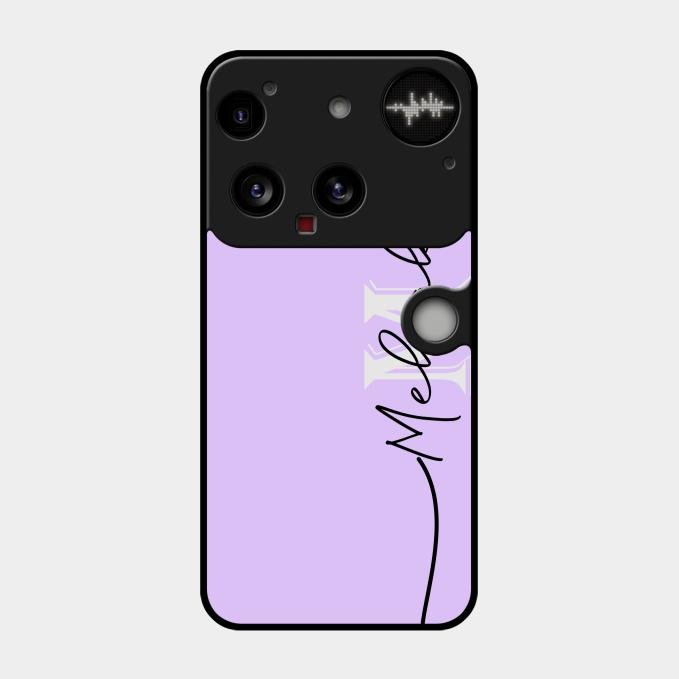 Personalized Initials Lavender Glossy Metal Case Cover For Nothing Phone 3 5G