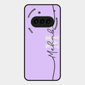 Personalized Initials Lavender Glossy Metal Case Cover For Nothing Phone 3A 5G
