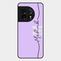 Personalized Initials Lavender Glossy Metal Case Cover For Oneplus 11 5G