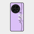Personalized Initials Lavender Glossy Metal Case Cover For Oneplus 13 5G