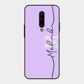 Personalized Initials Lavender Glossy Metal Case Cover For Oneplus 7 Pro