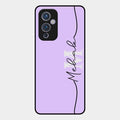 Personalized Initials Lavender Glossy Metal Case Cover For Oneplus 9 5G