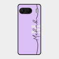 Personalized Initials Lavender Glossy Metal Case Cover For Oneplus Nord 4 5G