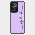 Personalized Initials Lavender Glossy Metal Case Cover For Oneplus Nord Ce 2 5G