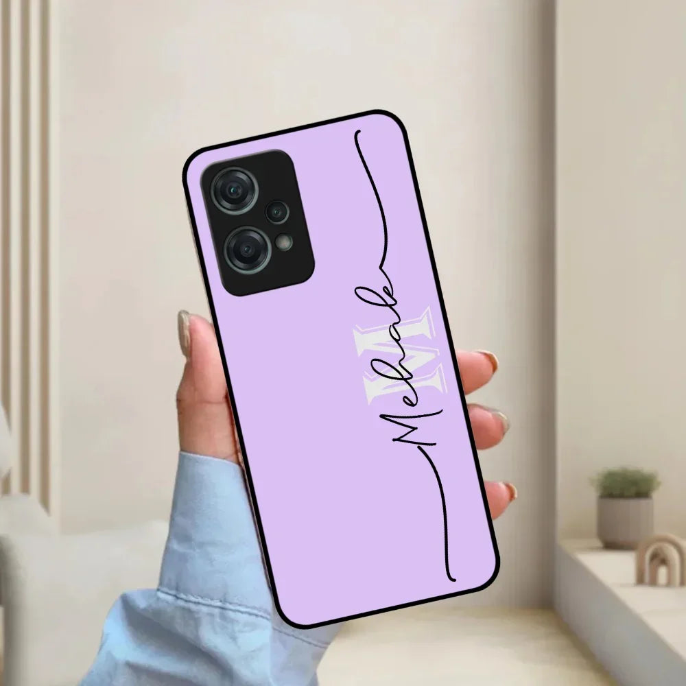 Personalized Initials Lavender Glossy Metal Case Cover For OnePlus - ShopOnCliQ