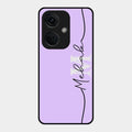 Personalized Initials Lavender Glossy Metal Case Cover For Oneplus Nord Ce 3 5G