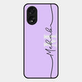 Personalized Initials Lavender Glossy Metal Case Cover For Oppo A38