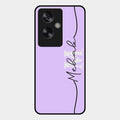 Personalized Initials Lavender Glossy Metal Case Cover For Oppo A79 5G