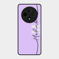 Personalized Initials Lavender Glossy Metal Case Cover For Oppo F27 Pro Plus 5G