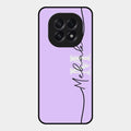 Personalized Initials Lavender Glossy Metal Case Cover For Oppo F29 5G
