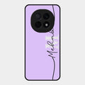 Personalized Initials Lavender Glossy Metal Case Cover For Oppo F29 Pro 5G