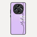 Personalized Initials Lavender Glossy Metal Case Cover For Oppo F31 Pro 5G