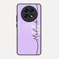 Personalized Initials Lavender Glossy Metal Case Cover For Oppo F31 Pro Plus 5G