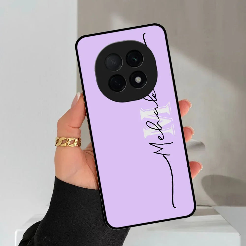 Personalized Initials Lavender Glossy Metal Case Cover For Oppo - ShopOnCliQ