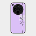 Personalized Initials Lavender Glossy Metal Case Cover For Oppo Find X8 5G