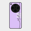 Personalized Initials Lavender Glossy Metal Case Cover For Oppo Find X8 Pro 5G