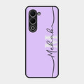 Personalized Initials Lavender Glossy Metal Case Cover For Oppo K13X 5G