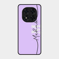 Personalized Initials Lavender Glossy Metal Case Cover For Poco X7 5G