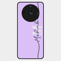 Personalized Initials Lavender Glossy Metal Case Cover For Realme 11 Pro Plus 5G