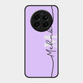 Personalized Initials Lavender Glossy Metal Case Cover For Realme 12 Plus 5G