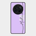 Personalized Initials Lavender Glossy Metal Case Cover For Realme 12 Pro 5G