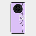 Personalized Initials Lavender Glossy Metal Case Cover For Realme 13 5G