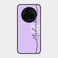 Personalized Initials Lavender Glossy Metal Case Cover For Realme 14 Pro 5G