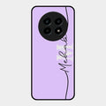 Personalized Initials Lavender Glossy Metal Case Cover For Realme 14 Pro Lite 5G