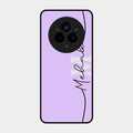 Personalized Initials Lavender Glossy Metal Case Cover For Realme 14 Pro Plus 5G