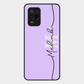 Personalized Initials Lavender Glossy Metal Case Cover For Realme 8 5G
