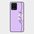 Personalized Initials Lavender Glossy Metal Case Cover For Realme 8 Pro