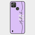 Personalized Initials Lavender Glossy Metal Case Cover For Realme C25Y