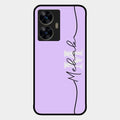 Personalized Initials Lavender Glossy Metal Case Cover For Realme C55