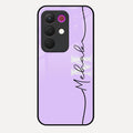 Personalized Initials Lavender Glossy Metal Case Cover For Realme C85 5G