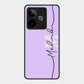 Personalized Initials Lavender Glossy Metal Case Cover For Realme Gt 7 5G