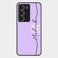 Personalized Initials Lavender Glossy Metal Case Cover For Realme P3 Lite 5G