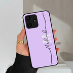 Personalized Initials Lavender Glossy Metal Case Cover For Redmi - ShopOnCliQ
