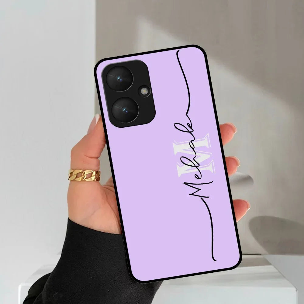 Personalized Initials Lavender Glossy Metal Case Cover For Redmi - ShopOnCliQ