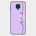 Personalized Initials Lavender Glossy Metal Case Cover For Redmi Note 10 Lite