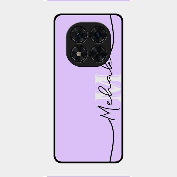 Personalized Initials Lavender Glossy Metal Case Cover For Redmi Note 14 Pro 5G