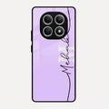 Personalized Initials Lavender Glossy Metal Case Cover For Redmi Note 15 5G