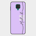 Personalized Initials Lavender Glossy Metal Case Cover For Redmi Note 9 Pro