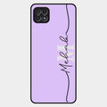 Personalized Initials Lavender Glossy Metal Case Cover For Samsung Galaxy F42 5G