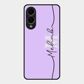 Personalized Initials Lavender Glossy Metal Case Cover For Samsung Galaxy S25 Edge 5G