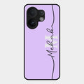 Personalized Initials Lavender Glossy Metal Case Cover For Vivo T4 Pro 5G