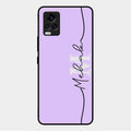 Personalized Initials Lavender Glossy Metal Case Cover For Vivo V20 Pro 5G